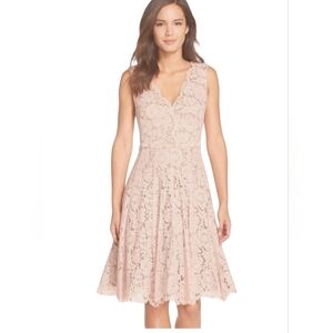 Vera Wang Lace Fit Flare Dress
